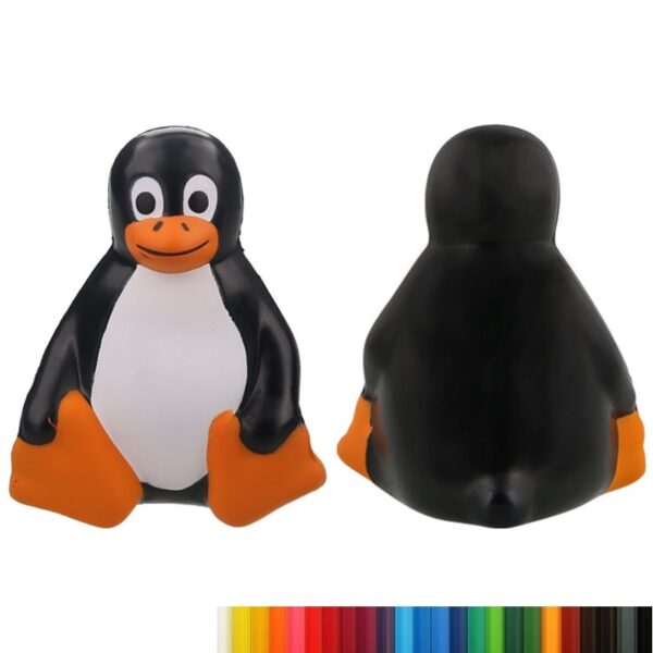 PU Foam Sitting Penguin Stress Ball Keychains with Your Logo